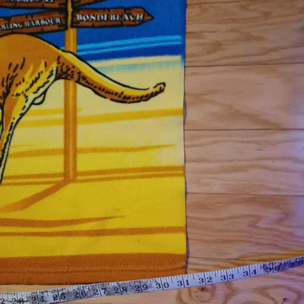 Sydney Australia Souvenir Beach Towel Kangaroo Surf VW Bus Opera House 34x60